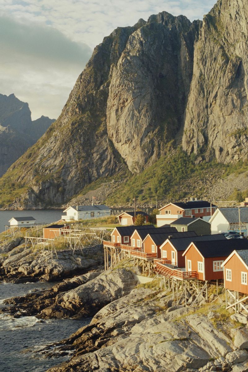 Fotografie vesničky na Lofotech