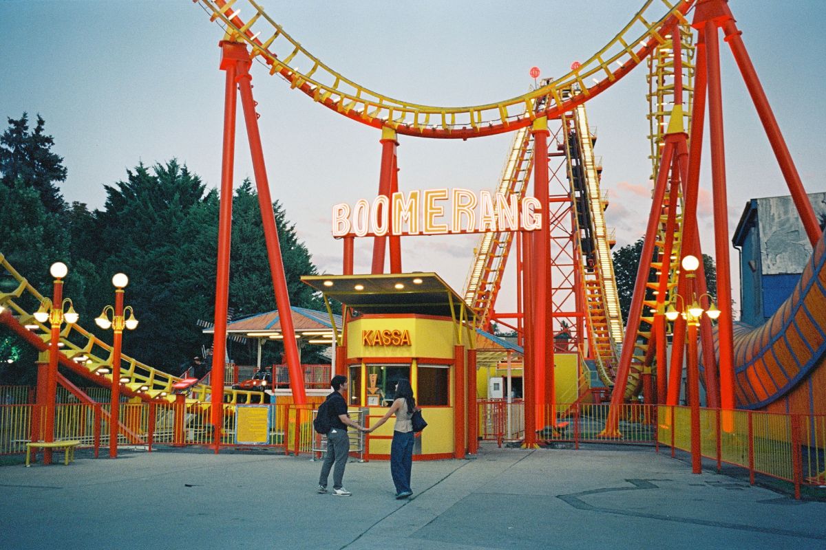 Fotografie lásky u horské dráhy